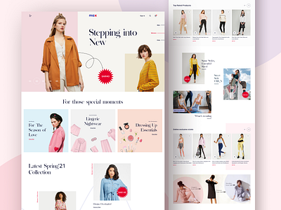 Max Website Redesign design ecommerce ecommerce app ecommerce design product design responsive responsive design ui ui ux ui design uidesign ux web web design webdesign website website design