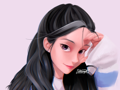 💜 art character cute drawings girl girl character illustration ipadpro procreate