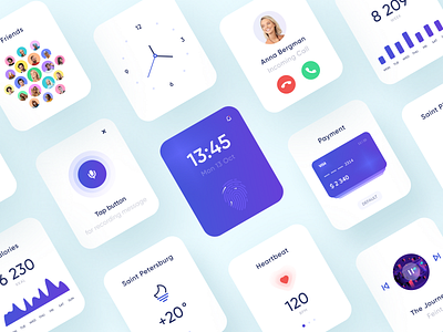 Refreshing UI for a watch app cuberto mobile ui ui ui design ui kit uiux user experience design user interface design ux watch