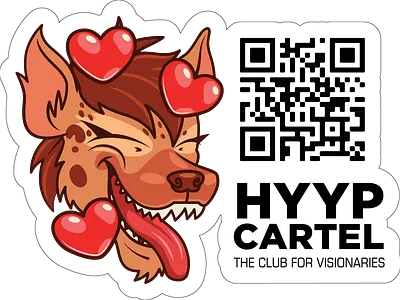 HYYP Cartel NFT - Sticker design w/ QR code branding design graphic design prints qr sticker