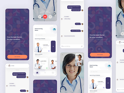 Medical app adobe xd app design clinic app design medical app nezar ismail ui ui ux ui ux design