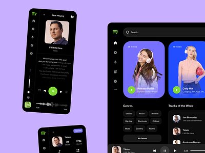 Spotify App brand design inspiration interaction music music app music web spotify spotify app spotify web ui ui design ux ux design web web design