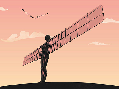 Angel of the North angel angel of the north clouds england icon illustration landmark north outdoors sculpture sky statue