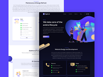 Services Page - BugleLab content dark design hero hero section illustration landing landing page modern services ui ux web design work