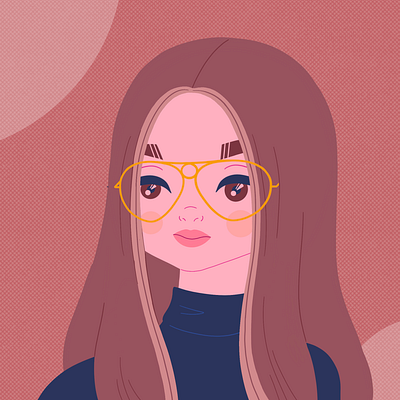 Gloria Steinem 2d aviator character feminism feminist feminist art flat glasses gloria steinem icon illustration portrait