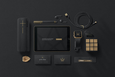 Black Branding Mockups Vol.1 black black branding brand stationery branding branding mockup branding mockups corporate display display mockup gold golden identity mockup mockups photoshop psd scene creator scene generator stationery template