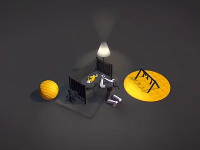 Fatherhood in 3D – Pray 3d animation color father illustration isometric petrkoll