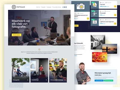 Fotolux website branding design logo photographer photography ui webdesign
