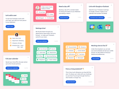 Timetastic onboarding tips app contextual design graphic design information onboarding product design timetastic tips ui ux