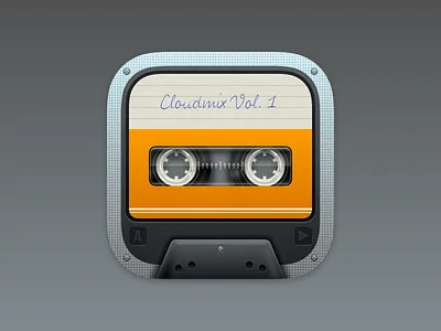 Nuage App Icon Draft app app icon big sur big sur icon cassette cassette tape dock icon icon macos macos big sur macos icon madewithsketch music os x sketchapp soundcloud