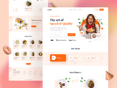 Food Landing Page Exploration 2021 trends creative delivery design e commerce food food website gfxgeek landing page minimal order food pizza restaurant trendy ui ui design ux ux ui ux design web design