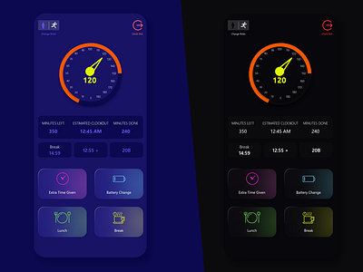 Speedometer App Screen Concept with Glassy Buttons Concept glasseffect glassmorphism glassybuttons glayy iosapp iosglassyapp mobileapp speedometerapp speedometerappui uiux