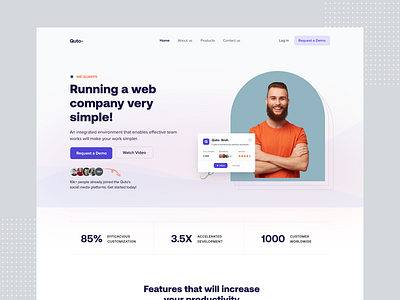 Quoto- Landing Page UI 2022 by Turja Sen Das Partho on Dribbble