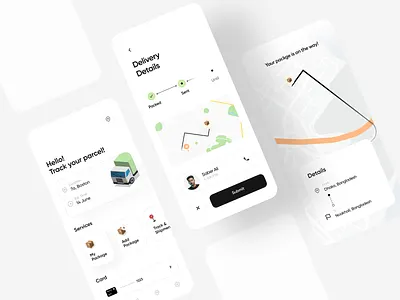 π¦ Track your parcel now! app ui business clean app design cuberto delivery delivery in progress minimal mobile app mobile apps orizon parcel parcel tracker saber saber ali sales tracker ui