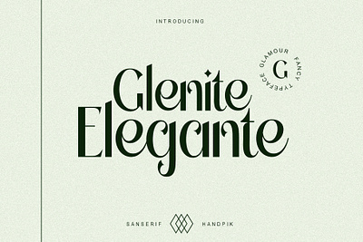 Glenite Elegante decorative design display font elegant elegant design elegant font font awesome font design typeface typogaphy