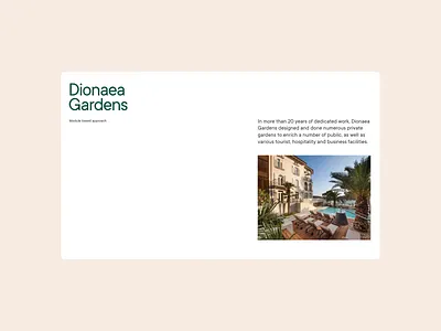 Dionaea Gardens Website redesign art direction design layout typography ui website