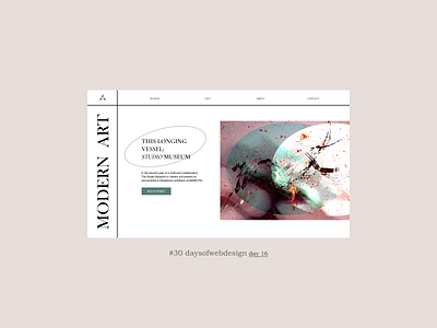 Modern art figma landingpage minimal ui user interface ux webdesign webdesigner website website design