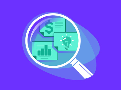 Seed Round report bulb business model chart docsend dollar fundraising graph illustration lightbulb magnifying lens scrutiny seed round startup tech technology traction