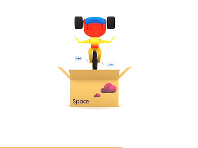 SPACE - Animated Hero Design for New Website 3d animation branding design graphic design logo motion graphics ui ux