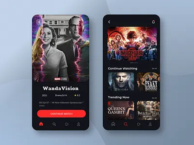 Movie streaming app app black minimal mobile app movie netflix streaming app ui ux