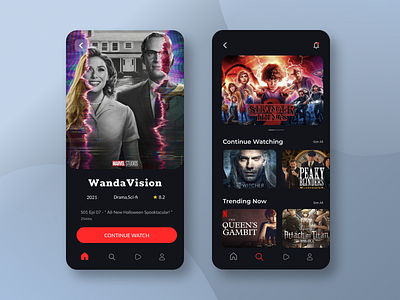 Movie streaming app app black minimal mobile app movie netflix streaming app ui ux