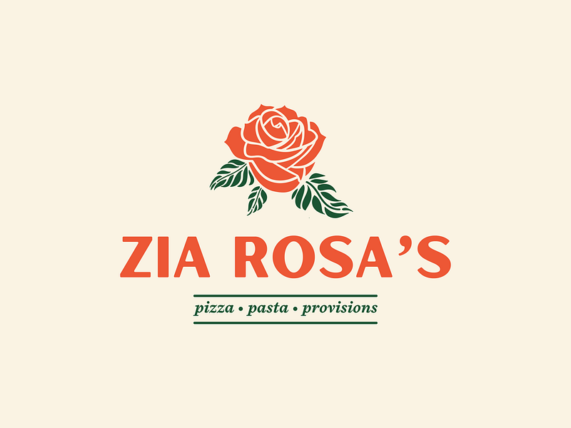 Italian Restaurant Branding branding illustration italian italian restaurant logo design rosa rose