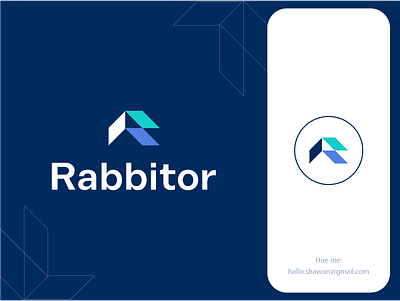 Rabbitor Logo Design a b c d e f g h i j k l m n app icon branding color data tech icon letter mark monogram logo logos network o p q r s t u v w x y z popular popular logo software logo statistics symbol technologies technology logo thefalcon typography