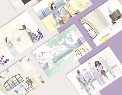 Illustration aquarelle illustrator pastel photoshop