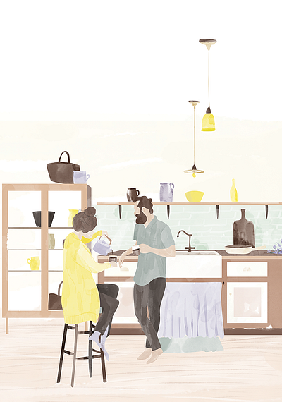 Illustration aquarelle aquarelle design illustrator pastel photoshop
