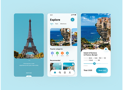 Travel App - Mobile Design adobexd clean ui concept concept design design designs figma mobile app tourism travel app traveling ui ui design ux design