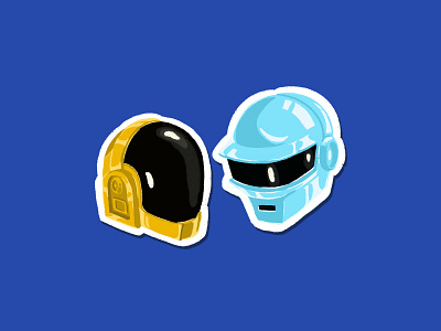 Daft Punk character daft punk icon illustration painting procreate