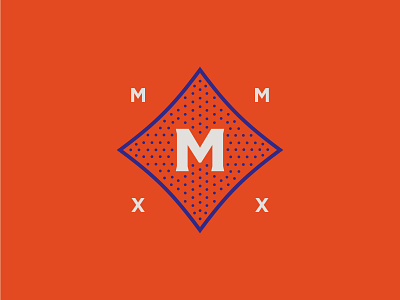 The Martingale 2020 apartment austin blue graphic icon lettermark living logo martingale mmxx orange retro secondary secondary mark stipple the vintage