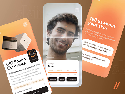 Skin Care App android app animation app app interaction beauty care cosmetics design health interaction interface ios mobile mobile motion motion design product skin ui uiux ux