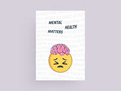 Mental Health Matters Poster adobe graphic design illustration illustrator mental health mental health awareness poster poster design