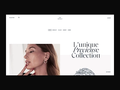 Catalogue jewelry animation website anim animation catalogue jewelry minimal motion graphics product page saol single product ui ux video web web ui webdesign website