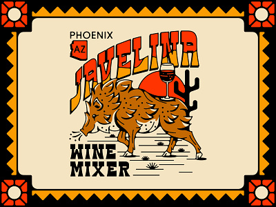 Javelina Wine Mixer arizona boar cactus desert javelina nature phoenix pig plants sand shirt sun wildlife wine