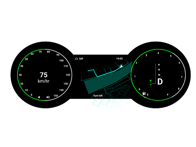 Car interface - DailyUI - #034 app branding carinterface dailyui design figma illustration logo map productdesign ui ux vector