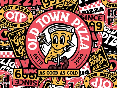 PIZZA BOX v3 badge beer branding identity illustration packaging pizza pizza box typography