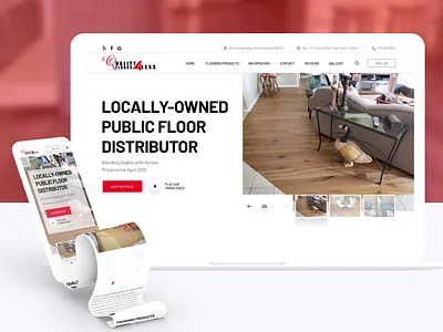 Business Site Redesign | Quality Floors 4 Less corporate website ecommerce design redesign redesign concept uiux web design webdesign
