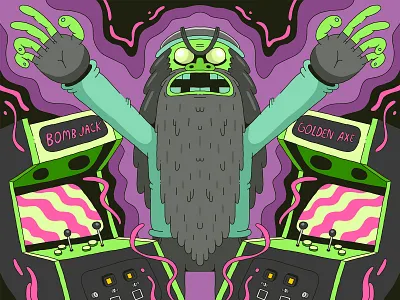 Kali Ma Shakti De! arcade beard ghost tramp vagrant