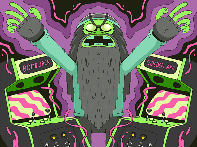 Kali Ma Shakti De! arcade beard ghost tramp vagrant