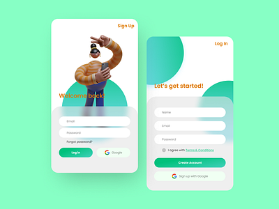 Login Page glassmorphic login page ui ui ux ui design