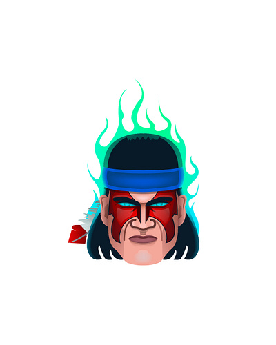 Mortal Kombat - Nightwolf 2d 2d character art character design faces fanart fight game hero illustration illustrator mortalkombat vector vector illustration