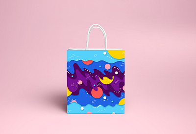 Illustration for paper bag 2d art design figma illustration vector
