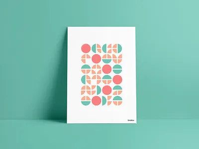 frukto poster apple fruit frukto geometric poster shapes tomato