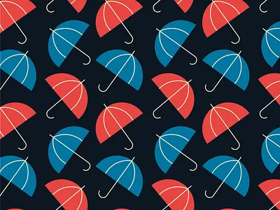 flying umbrellas color icon illustrator pattern simple vector weather
