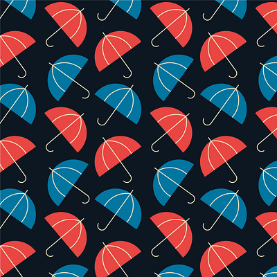 flying umbrellas color icon illustrator pattern simple vector weather