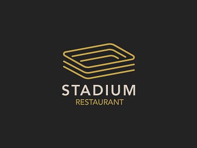 Stadium restaurant Logo branding design illustration illustrator logo logo design logodesign logotype restaurant logo stadium