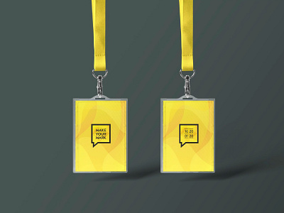 Event Lanyards branding design event event branding lanyards minimal print typography yellow