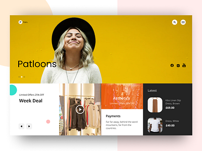 Clothes Web Design design illustration minimal typography ui ui ux uidesign uiux vector webdesign website